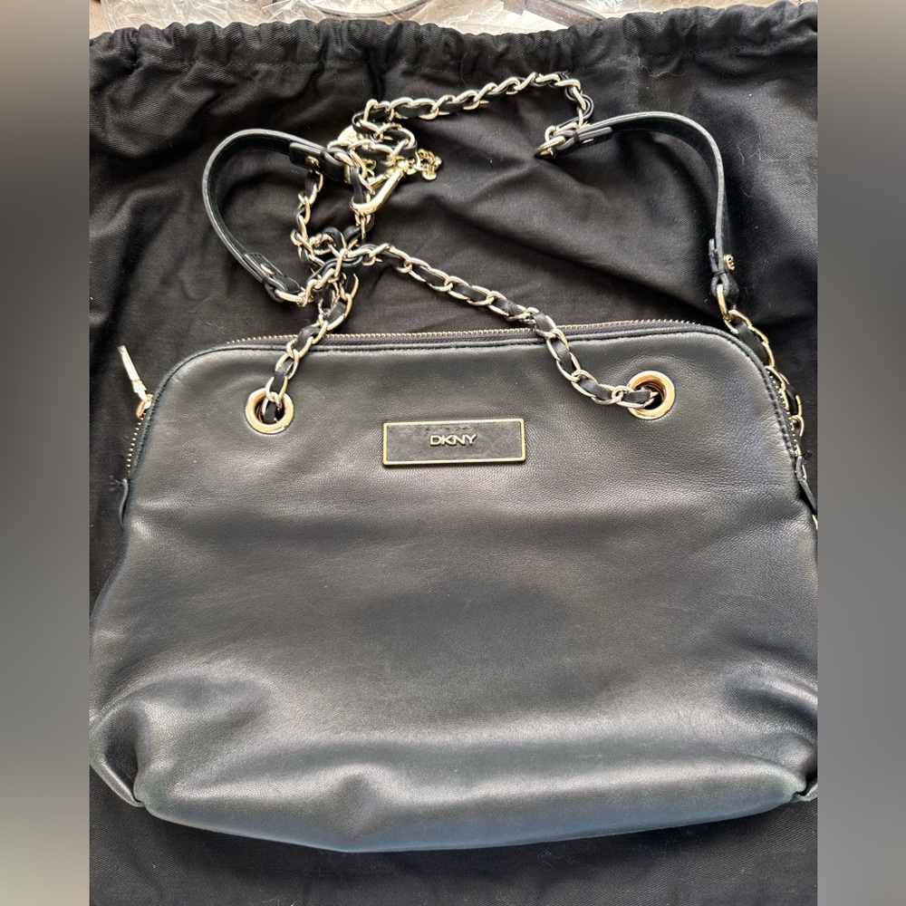 DKNY Black Chain Strap Shoulder Bag